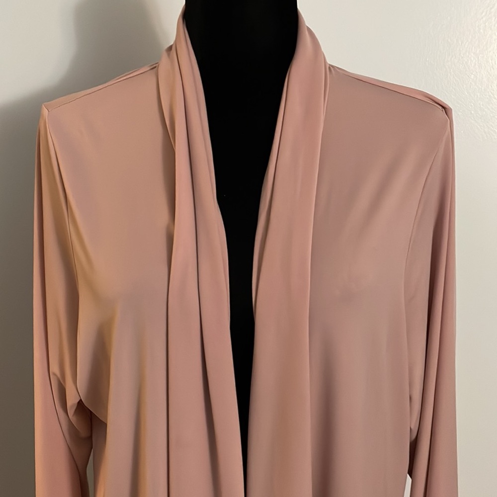 CJ Banks Mauve Flowy Jacket